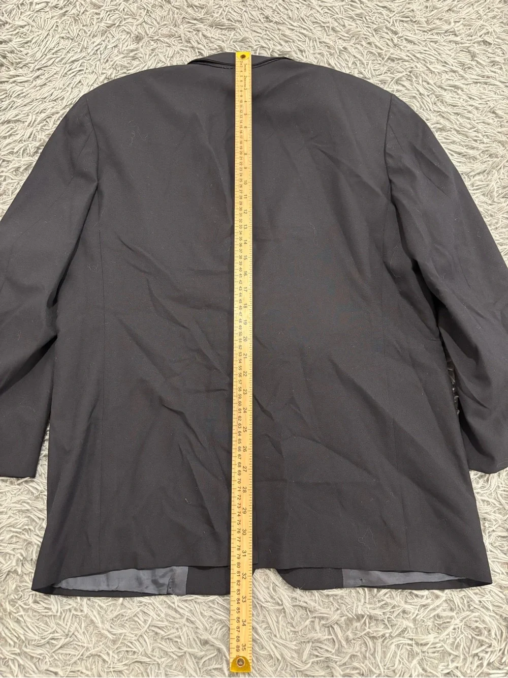 Brooks Brothers Brooksease Men Black Suit 100% Wool 42R Single Breasted 2 Button